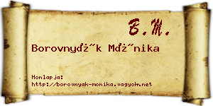 Borovnyák Mónika névjegykártya